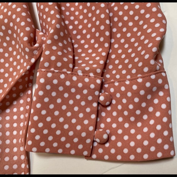 ⚡️sale⚡️Rachel Zoe salmon polkadot button down top - Picture 11 of 12